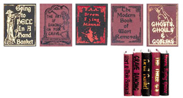 Dollhouse Miniature Witch Humor #2, 5pc